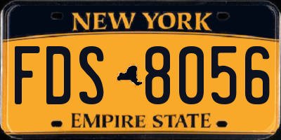 NY license plate FDS8056