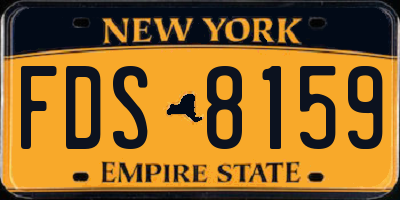 NY license plate FDS8159