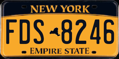 NY license plate FDS8246