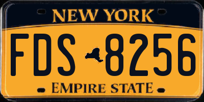 NY license plate FDS8256