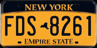 NY license plate FDS8261
