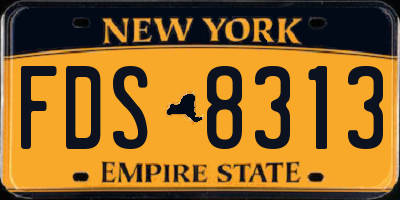 NY license plate FDS8313
