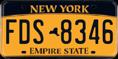 NY license plate FDS8346