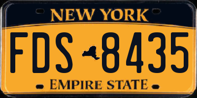 NY license plate FDS8435