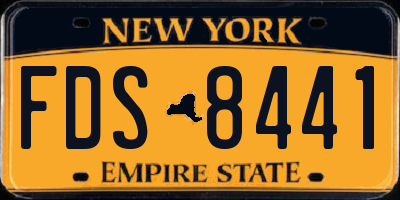NY license plate FDS8441