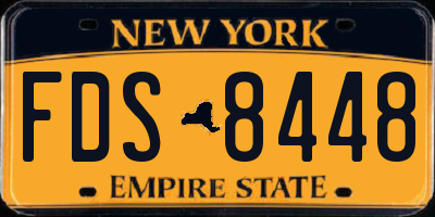 NY license plate FDS8448
