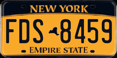 NY license plate FDS8459