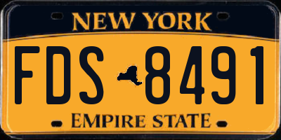 NY license plate FDS8491