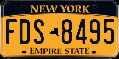 NY license plate FDS8495