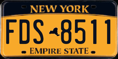 NY license plate FDS8511
