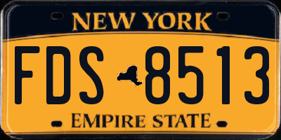 NY license plate FDS8513