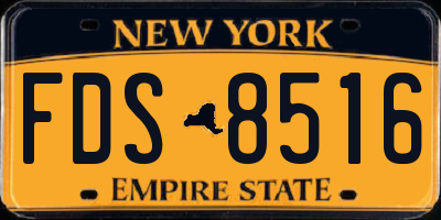 NY license plate FDS8516