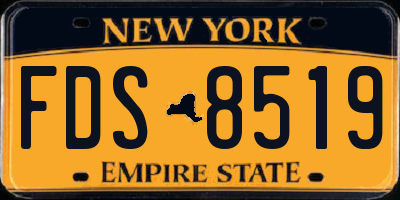 NY license plate FDS8519