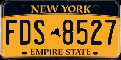 NY license plate FDS8527