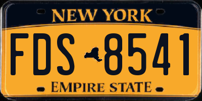NY license plate FDS8541