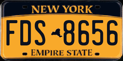 NY license plate FDS8656