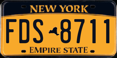 NY license plate FDS8711