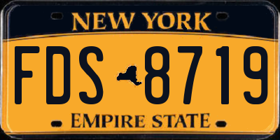 NY license plate FDS8719