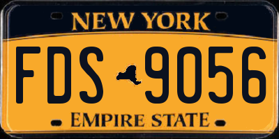 NY license plate FDS9056