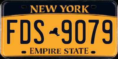 NY license plate FDS9079