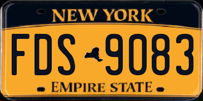 NY license plate FDS9083