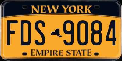 NY license plate FDS9084
