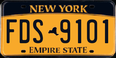NY license plate FDS9101
