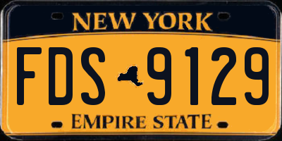 NY license plate FDS9129