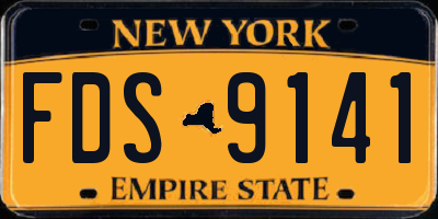 NY license plate FDS9141