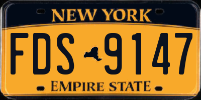 NY license plate FDS9147