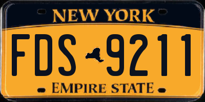 NY license plate FDS9211