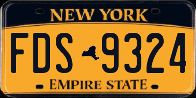 NY license plate FDS9324