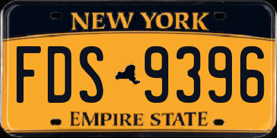 NY license plate FDS9396