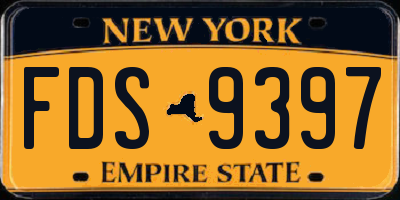 NY license plate FDS9397