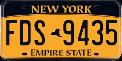 NY license plate FDS9435