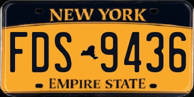 NY license plate FDS9436