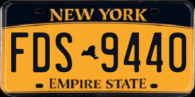 NY license plate FDS9440