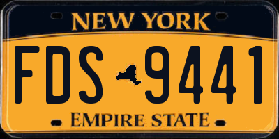 NY license plate FDS9441