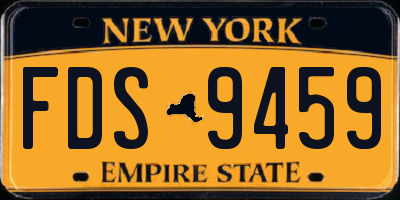 NY license plate FDS9459