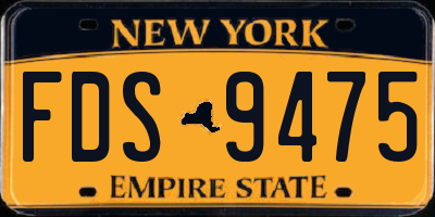 NY license plate FDS9475