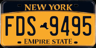 NY license plate FDS9495