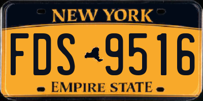 NY license plate FDS9516