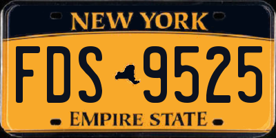 NY license plate FDS9525