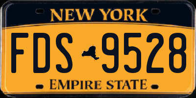 NY license plate FDS9528