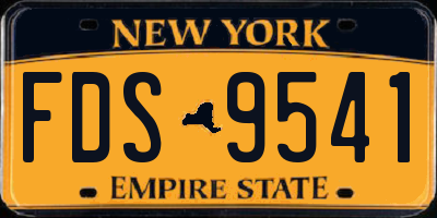 NY license plate FDS9541