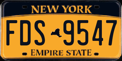 NY license plate FDS9547