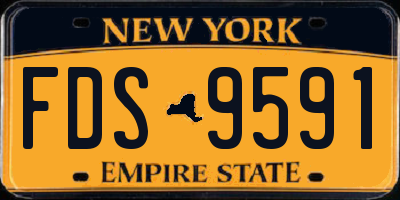 NY license plate FDS9591