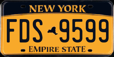 NY license plate FDS9599