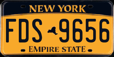 NY license plate FDS9656