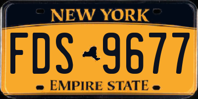 NY license plate FDS9677